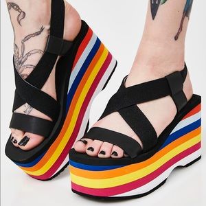 NIB Rocket Dog Rainbow Bayer Platform Sandals
